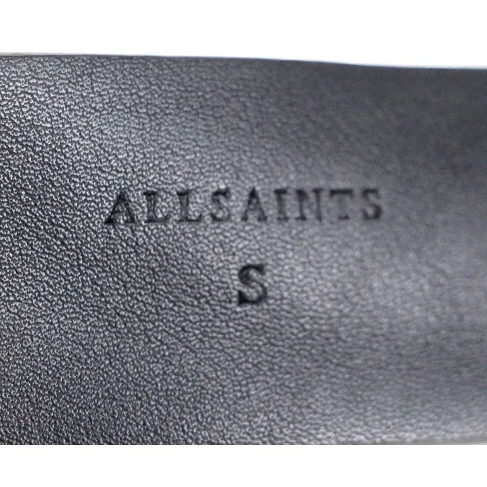 AllSaints BLACK GENUINE LEATHER SUEDE 1.5